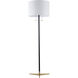 Canada 60.5 inch 100.00 watt Antique Brass/Black Floor Lamp Portable Light
